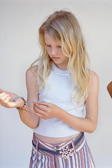 SEQUINNED TOP - White by Zara