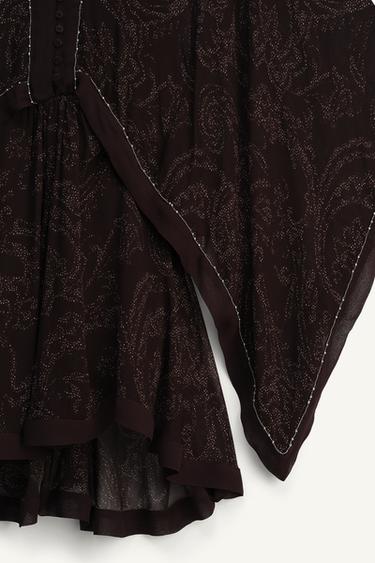 LIMITED EDITION PRINTED SHORT DRESS - Brown by Zara - Image 8