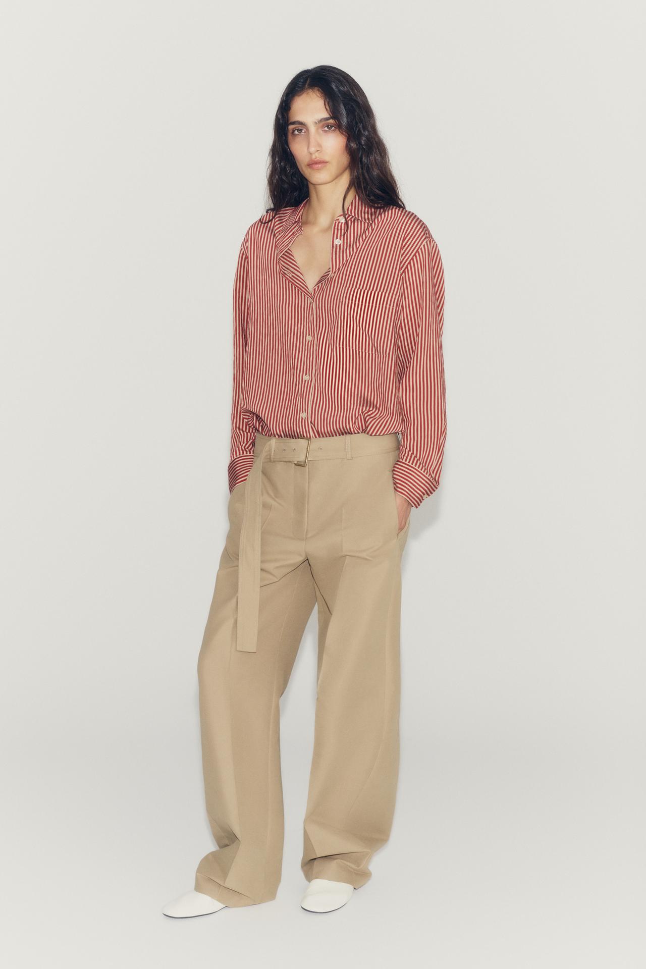 Брюки ZW COLLECTION с поясом и вытачками