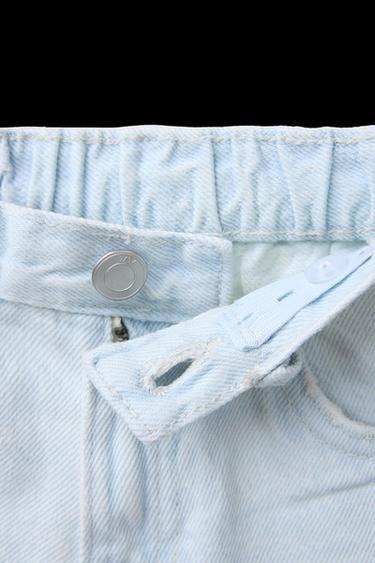 BERMUDA DENIM ROTOS - Celeste de Zara