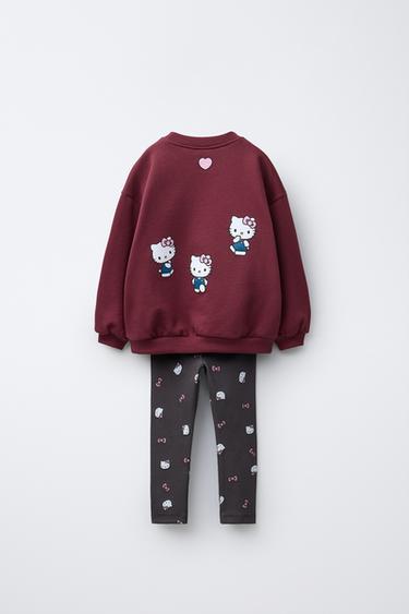 Zara KOMPLET DUKSERICA I HELANKE HELLO KITTY © SANRIO – Burgundac
