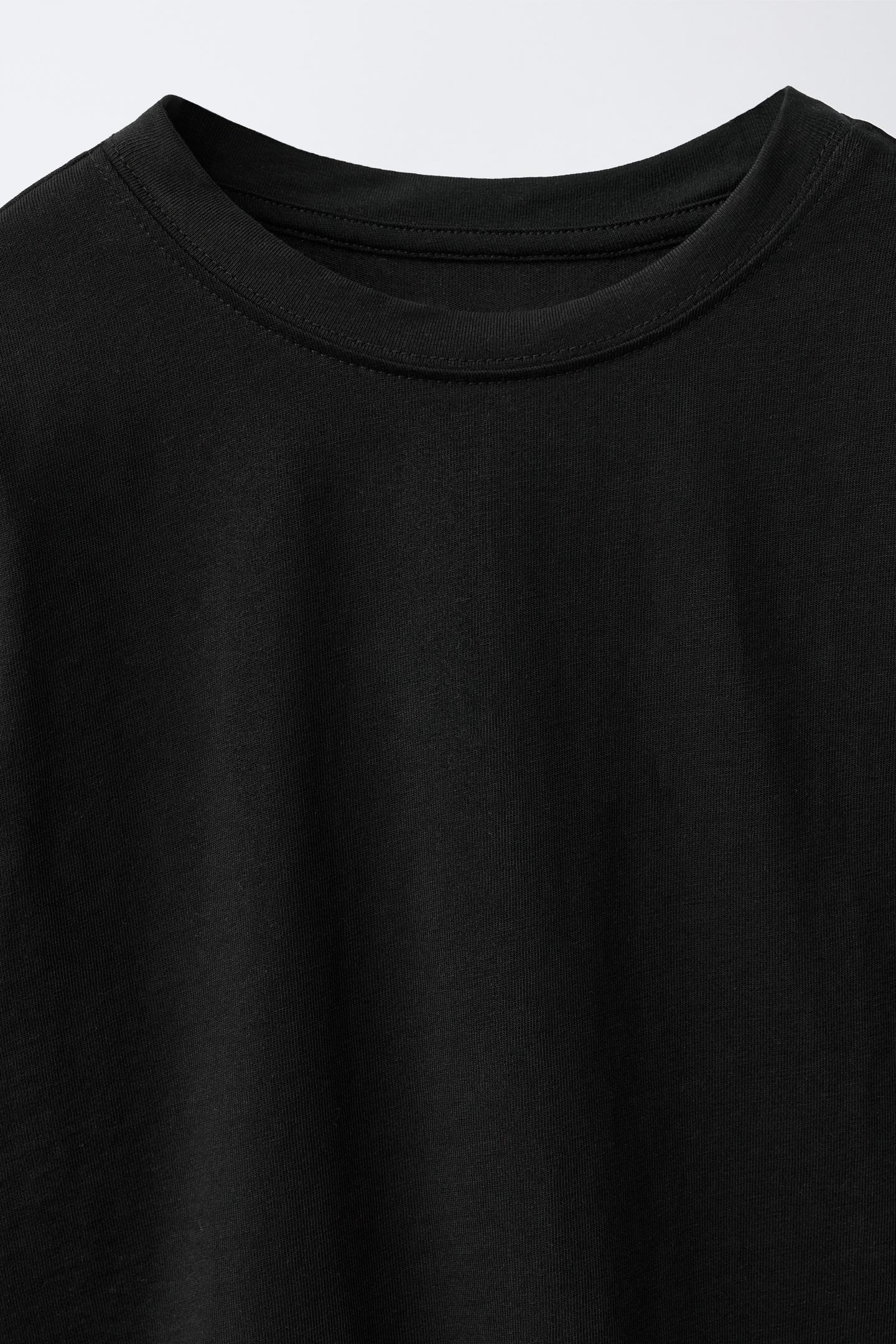 Детская футболка Zara Basic, цвет: Чёрный — фото 3