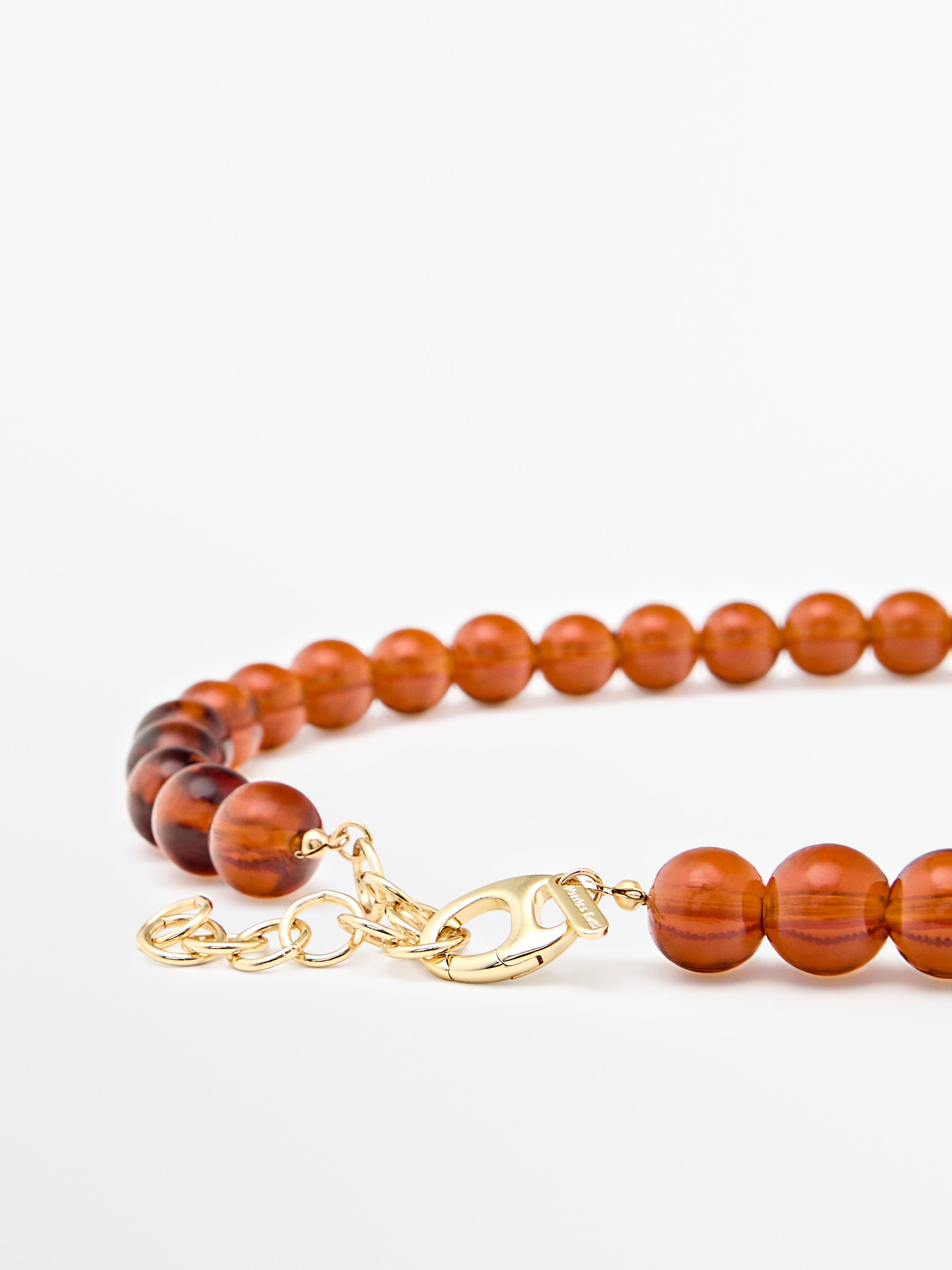 Necklace with glass beads