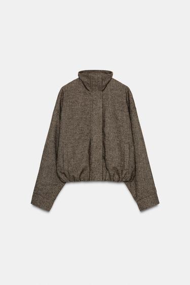 ヘリンボーンウールジャケットグリッターブラウン0Zaraのヘリンボーンウールジャケット - グリッターブラウン - 画像 0