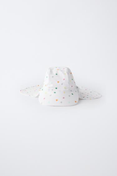 STAR SWIM HAT WITH NECK FLAP — Multicolored 1