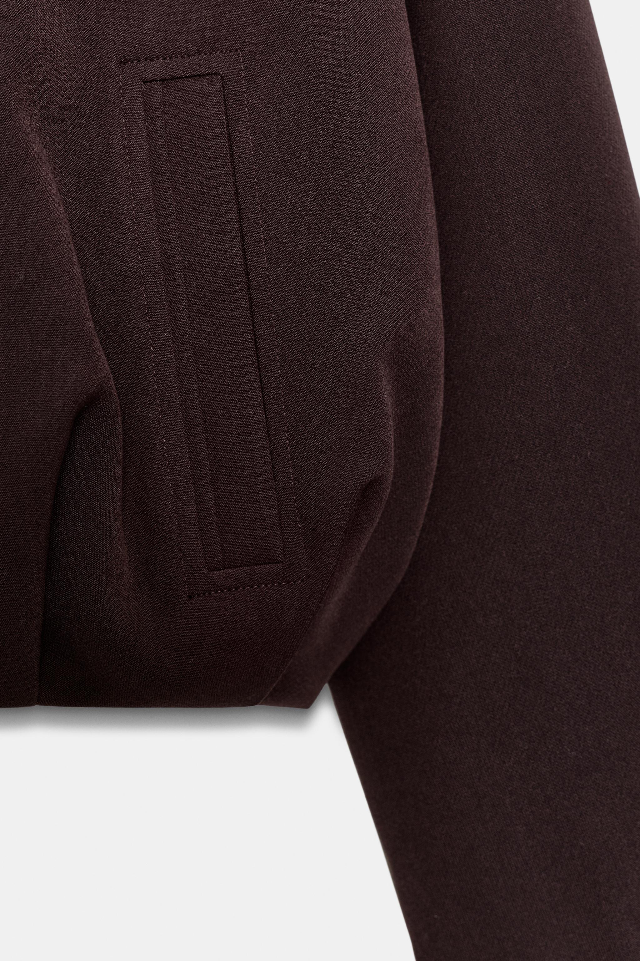 Женские куртки Zara GATHERED HEM BOMBER JACKET — фото 9