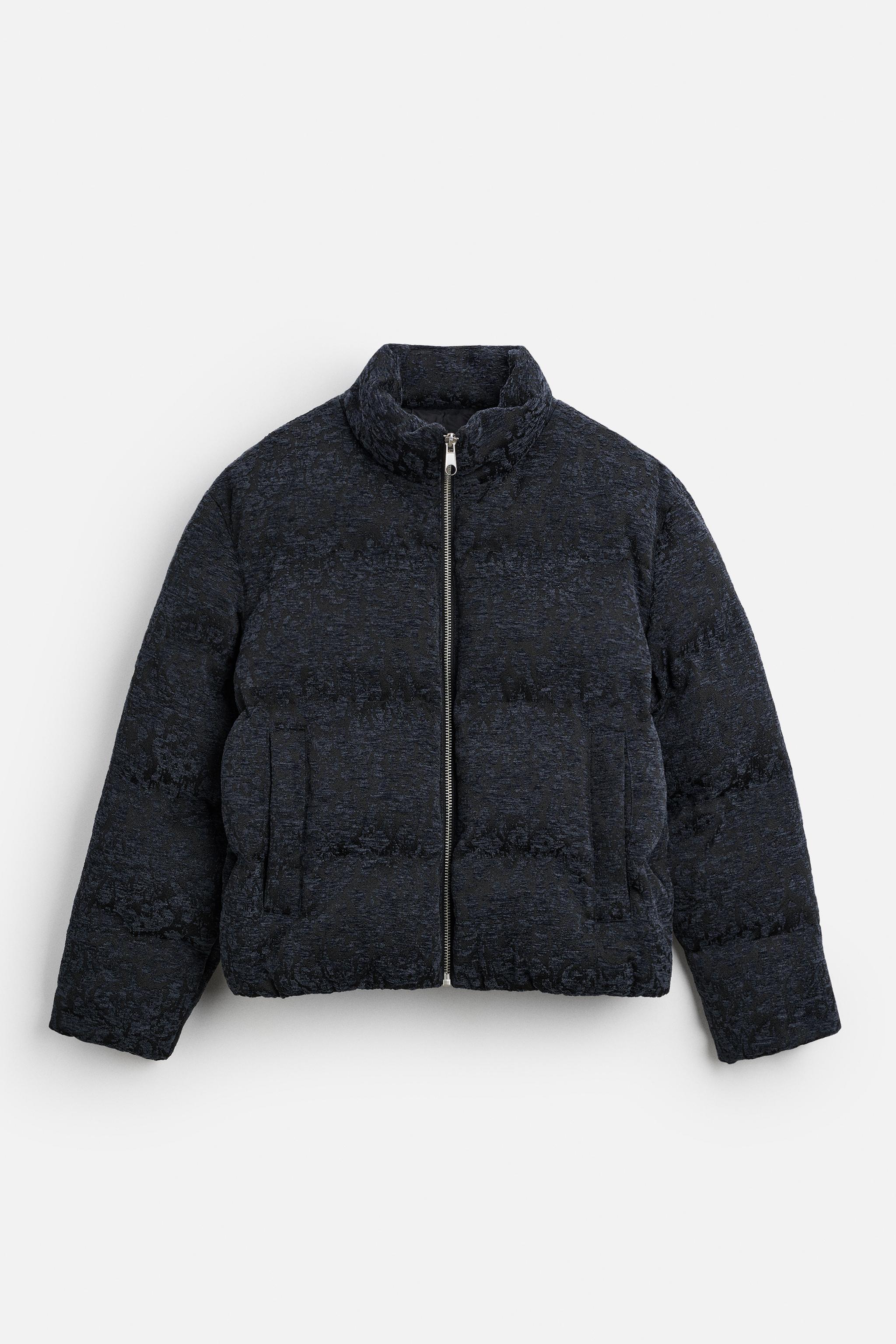 【期間限定】 PUFFER JACQUARD JACKET States United ZARA | gray charcoal - ジャケット・アウター