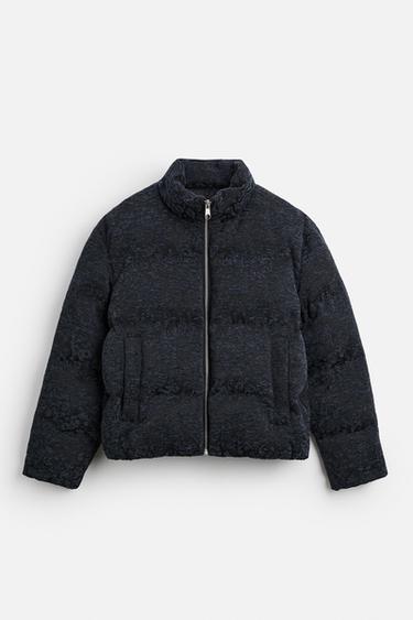 CAZADORA ACOLCHADA JACQUARD - gris antracita de Zara