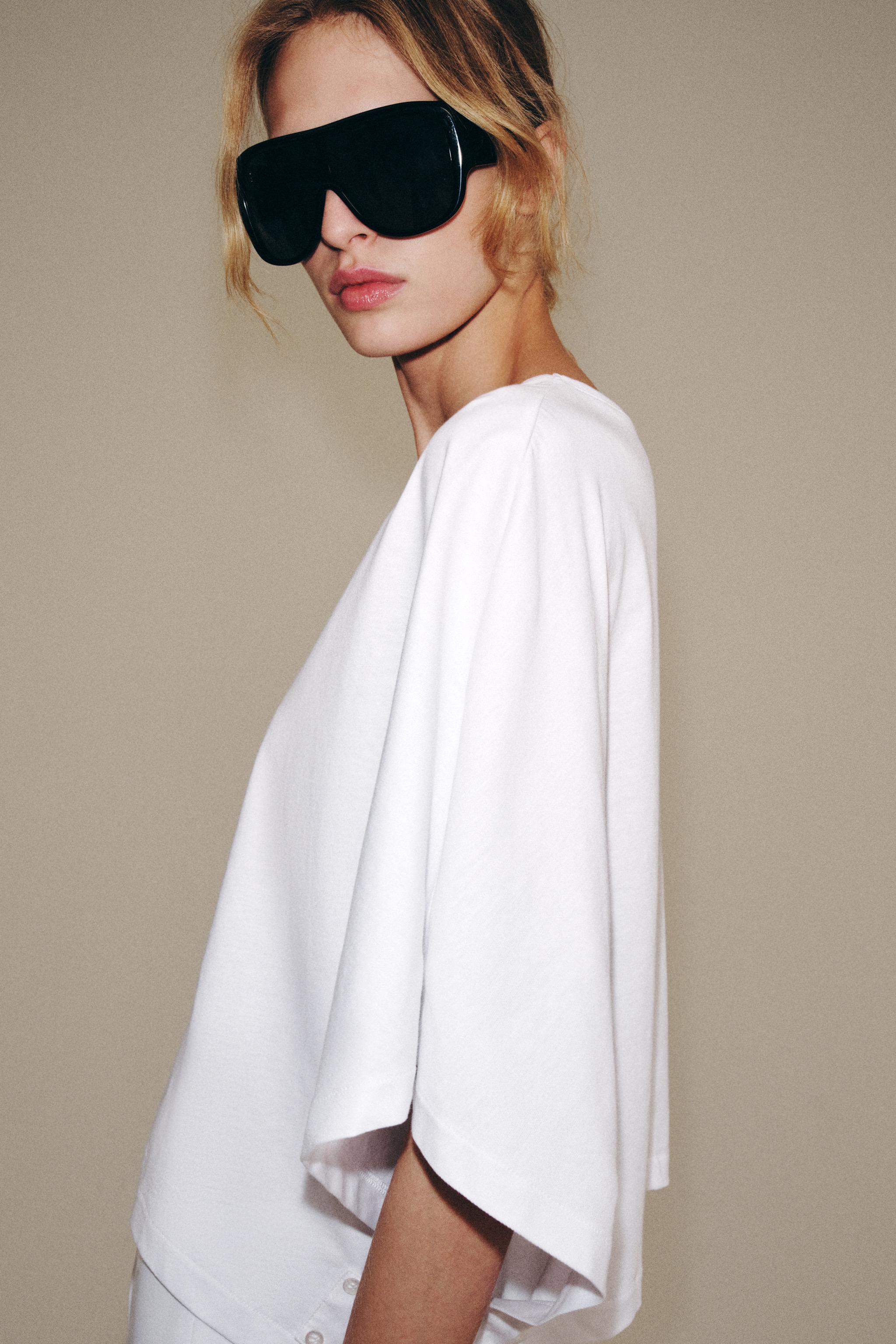 T-SHIRT CAPE EN COTON