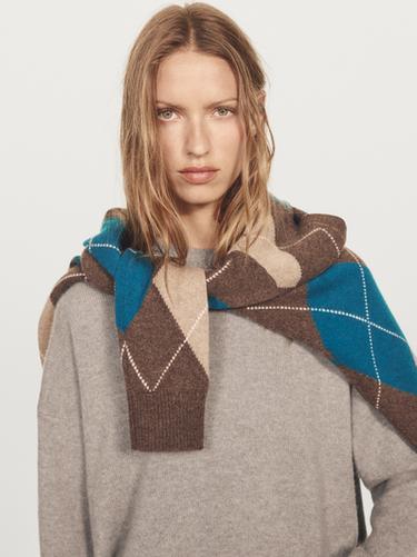 Jersey punto oversize 100% cashmere - Beige de Zara