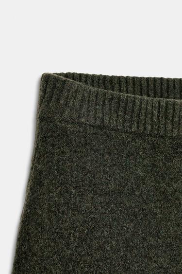 SOFT-TOUCH KNIT MIDI SKIRT - Green marl by Zara - Image 6
