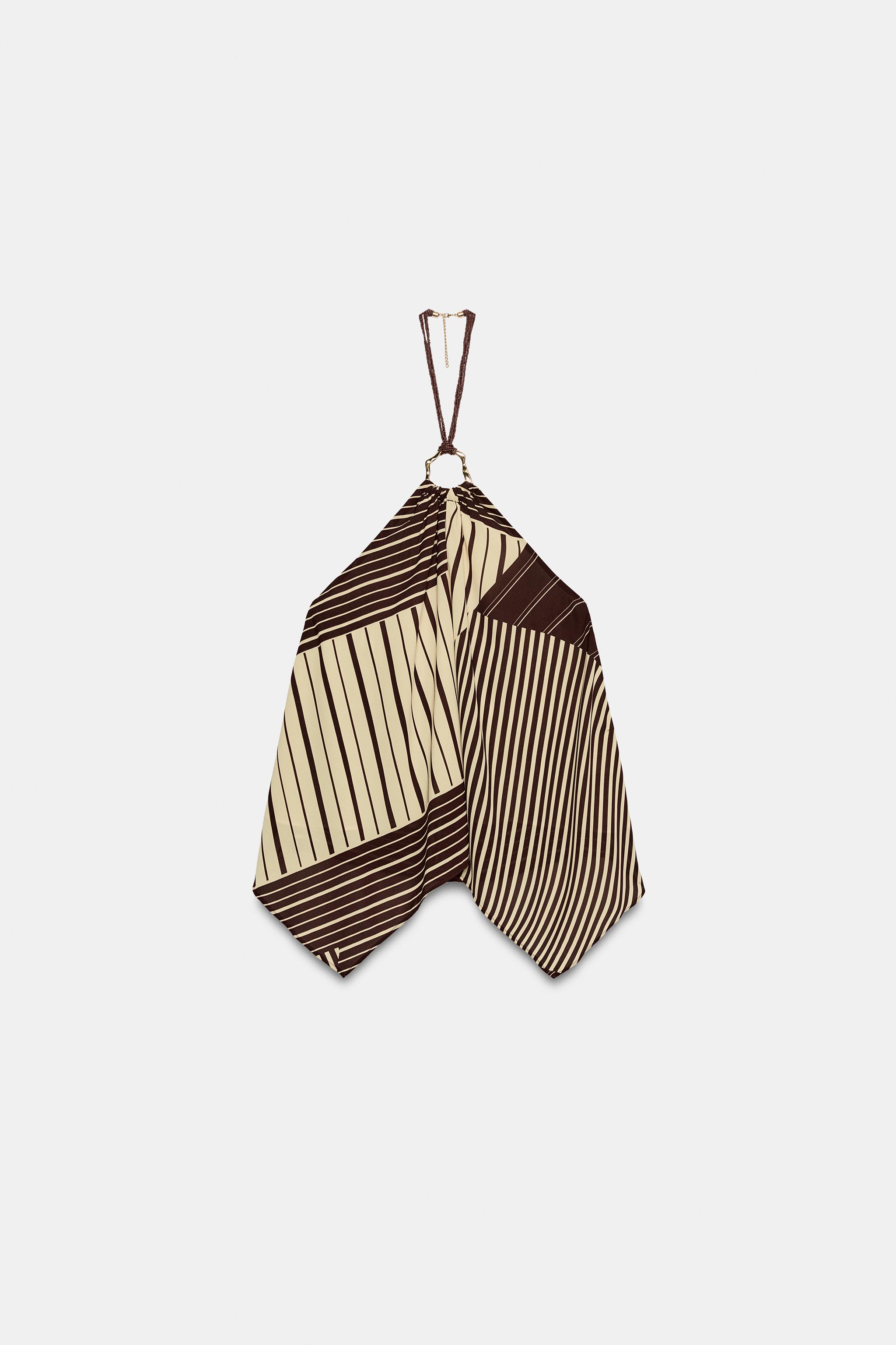TOP HALTER IMPRIMÉ FANTAISIE