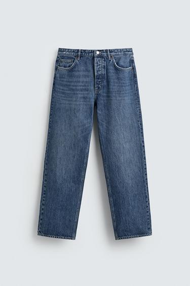 JEANS STRAIGHT FIT - Azul-marinho da Zara