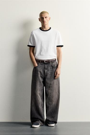 BAGGY FIT JEANS - Brown by Zara