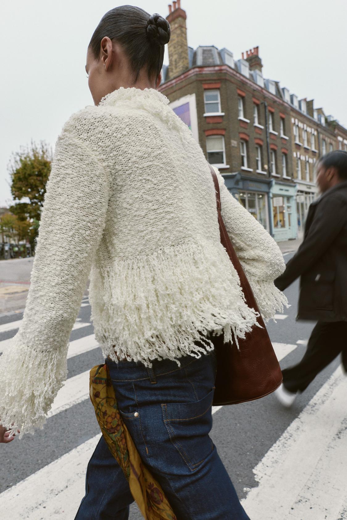 FRINGED KNIT JUMPER
