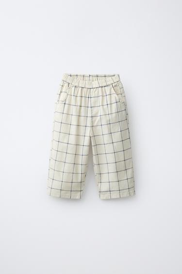 КАРИРАН ТОРБЕСТ ПАНТАЛОН ОТ ПАМУК И ЛЕН - Екрю от Zara