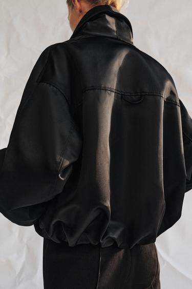 ZW COLLECTION QUILTED BOMBER JACKET - Black by Zara - Image 4