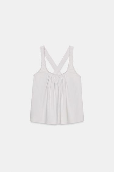 POPLIN STRAPPY TOP - Light lilac by Zara - Image 2