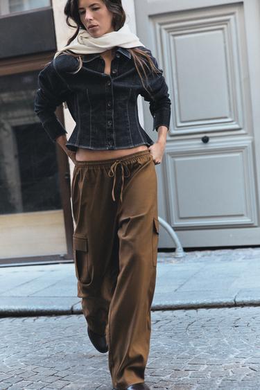 STRAIGHT CARGO PANTS — Khaki 1