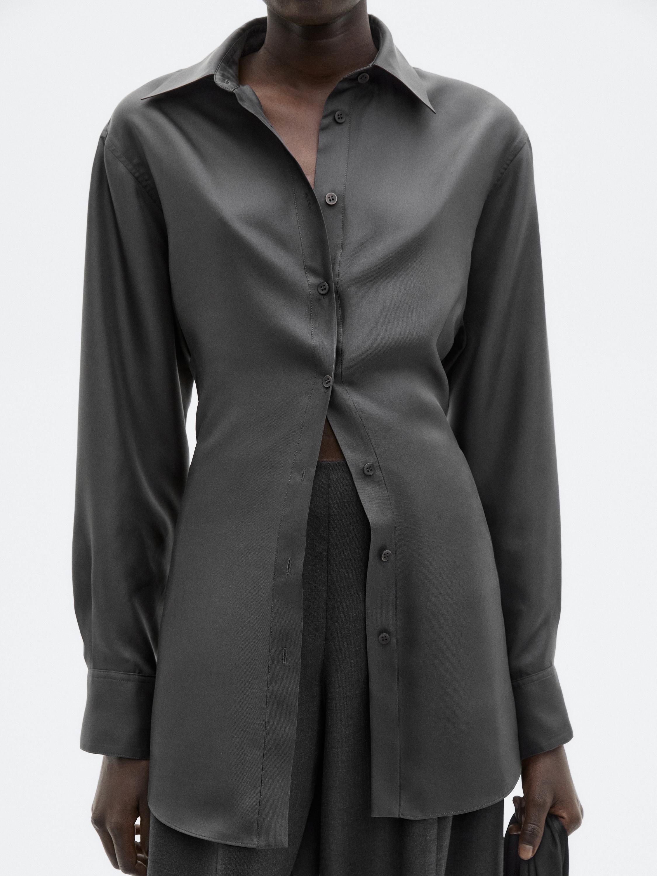 100% silk fitted flowing shirt - LIMITED