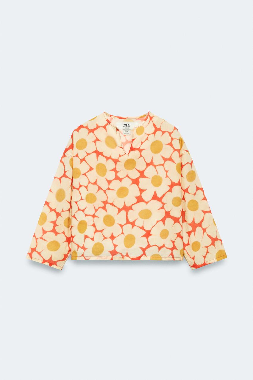 2-14歳/LIMITED EDITION フラワー柄シャツ - プリント地 | ZARA Japan 