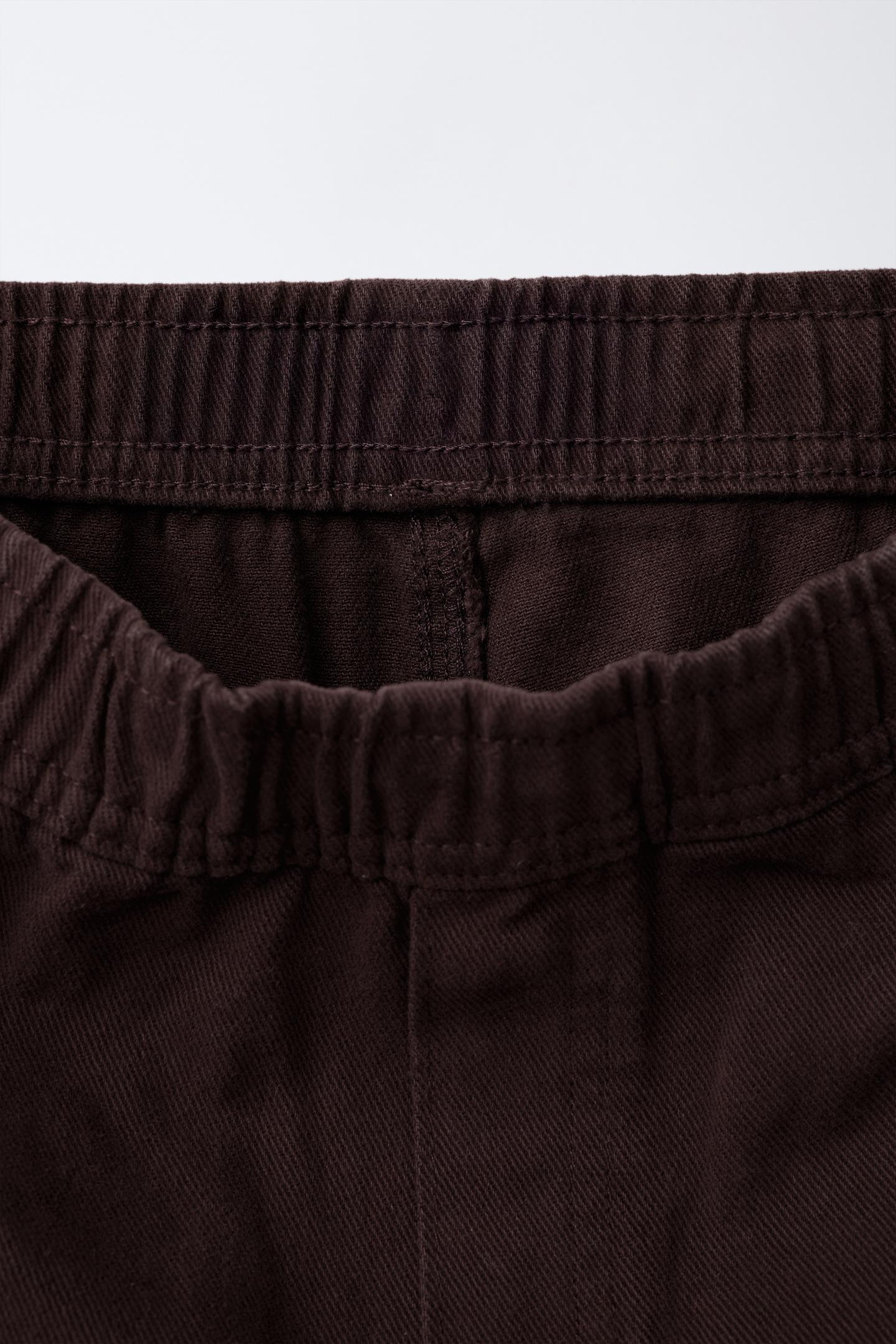 Детские брюки Zara Solid Carpenter, цвет: Бордовый — фото 3