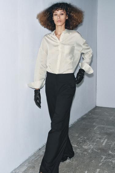 PANTALON MINIMALISTE AVEC LAINE ZW COLLECTION - Noir de Zara - Image 2