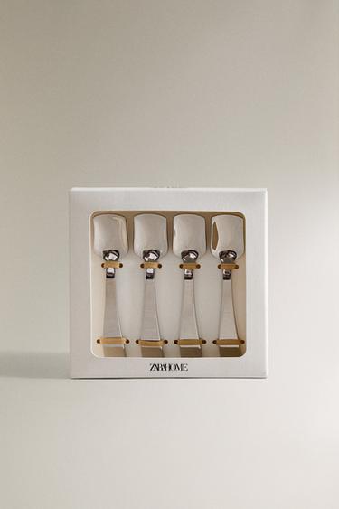 LOT CUILLÈRES À GLACE MANCHE COURBÉ (LOT DE 4) - Acier de Zara - Image 4