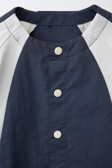 CHEMISE TECHNIQUE IMPRIMÉE À INSCRIPTION - Bleu marine de Zara - Image 2