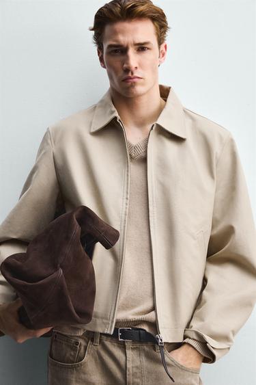 VESTE RELAXED FIT ZIPPÉE - Vert olive de Zara - Image 4