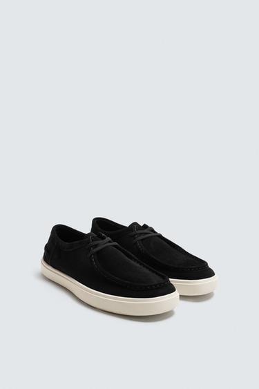 CHAUSSURES CASUAL EN CUIR - Noir de Zara