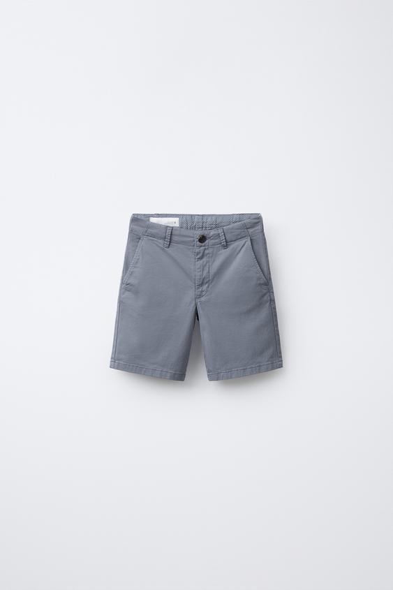 BERMUDA CHINA SLIM FIT - Azul lavado de Zara - Imagen 0