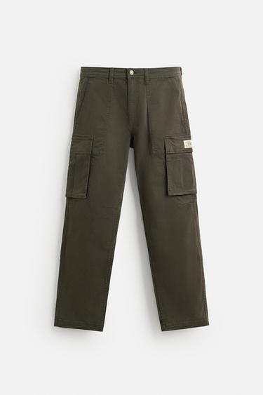 RELAXED FIT CARGO TROUSERS - Dark grey by Zara