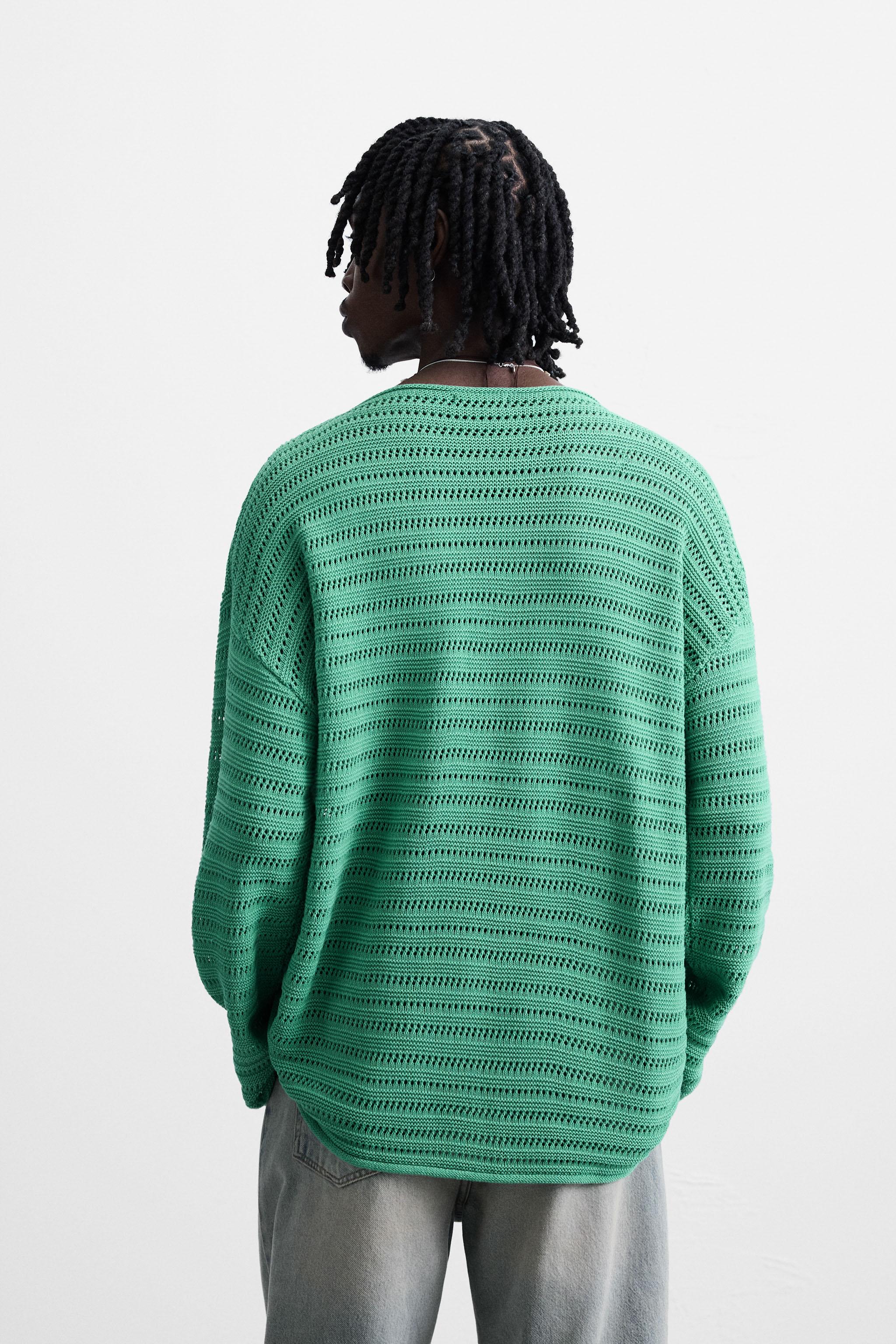 OPEN KNIT TEXTURED SWEATER