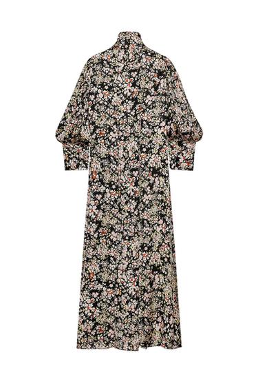 MIDI-KLEID MIT BLUMEN ZW COLLECTION - Bunt von Zara