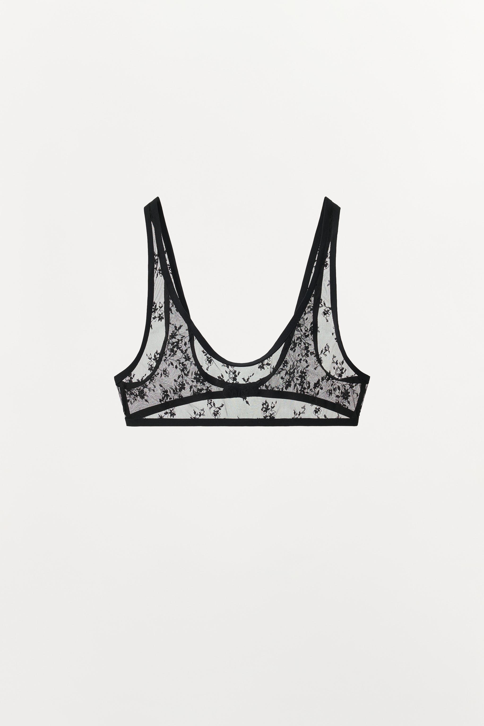 LACE BRALETTE — Black
