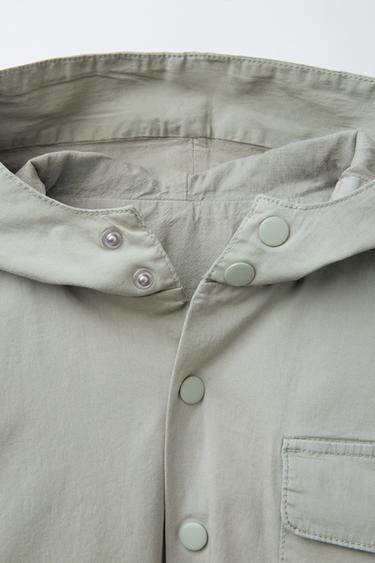 BLOUSON À CAPUCHE AVEC LOGO - Beige clair de Zara - Image 2