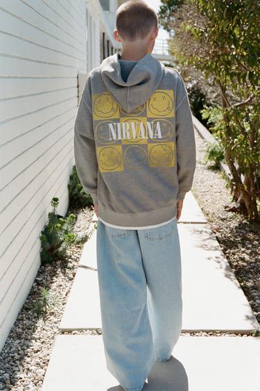 NIRVANA ® WASHED-EFFECT HOODIE - Anthracite grey by Zara - Image 5