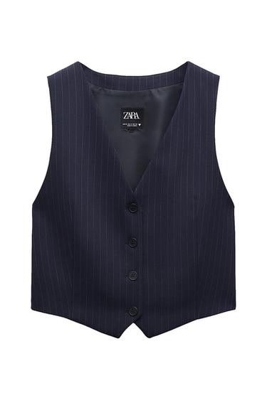FITTED PINSTRIPED WAISTCOAT