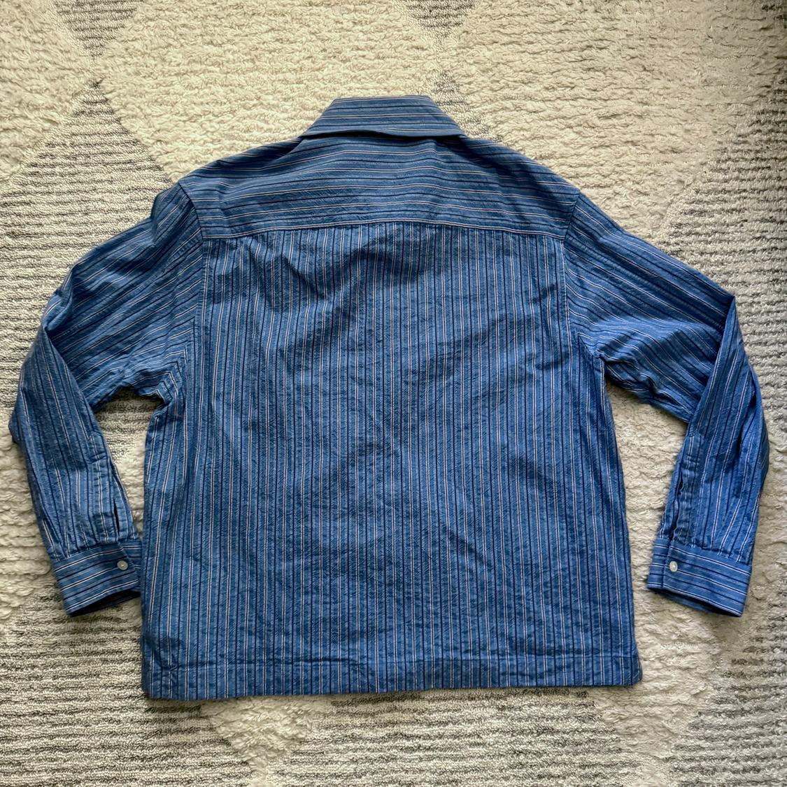 BLUE STRIPED COLLAR BOTTON UP POLO - Image 2