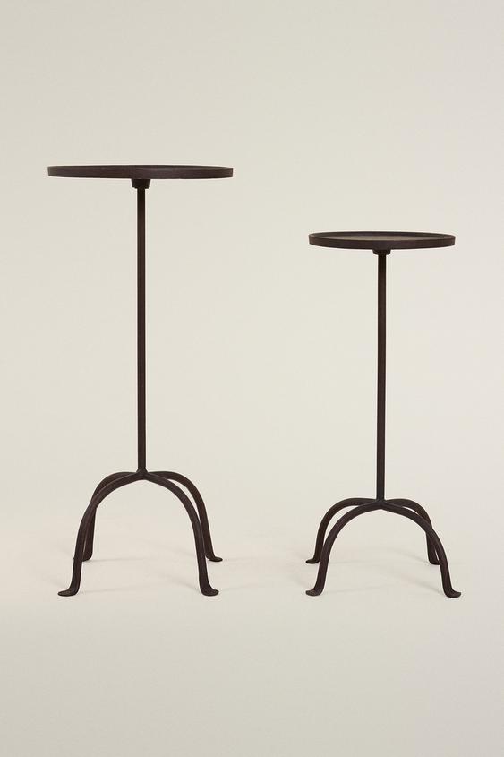 ANTIQUE-FINISH METAL SIDE TABLE - Black by Zara - Image 0