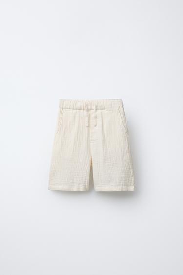 EFFEN BERMUDA MET TEXTUUR - Ecru van Zara - Afbeelding 0