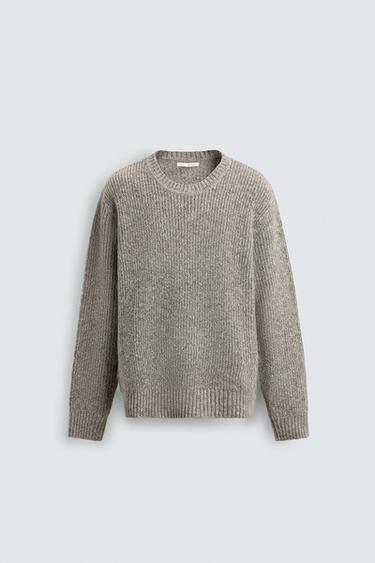 PURL KNIT JUMPER - Beige marl by Zara