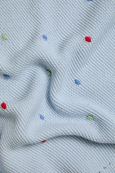 KIDS' POLKA DOT BLANKET - Multicoloured by Zara - Image 2