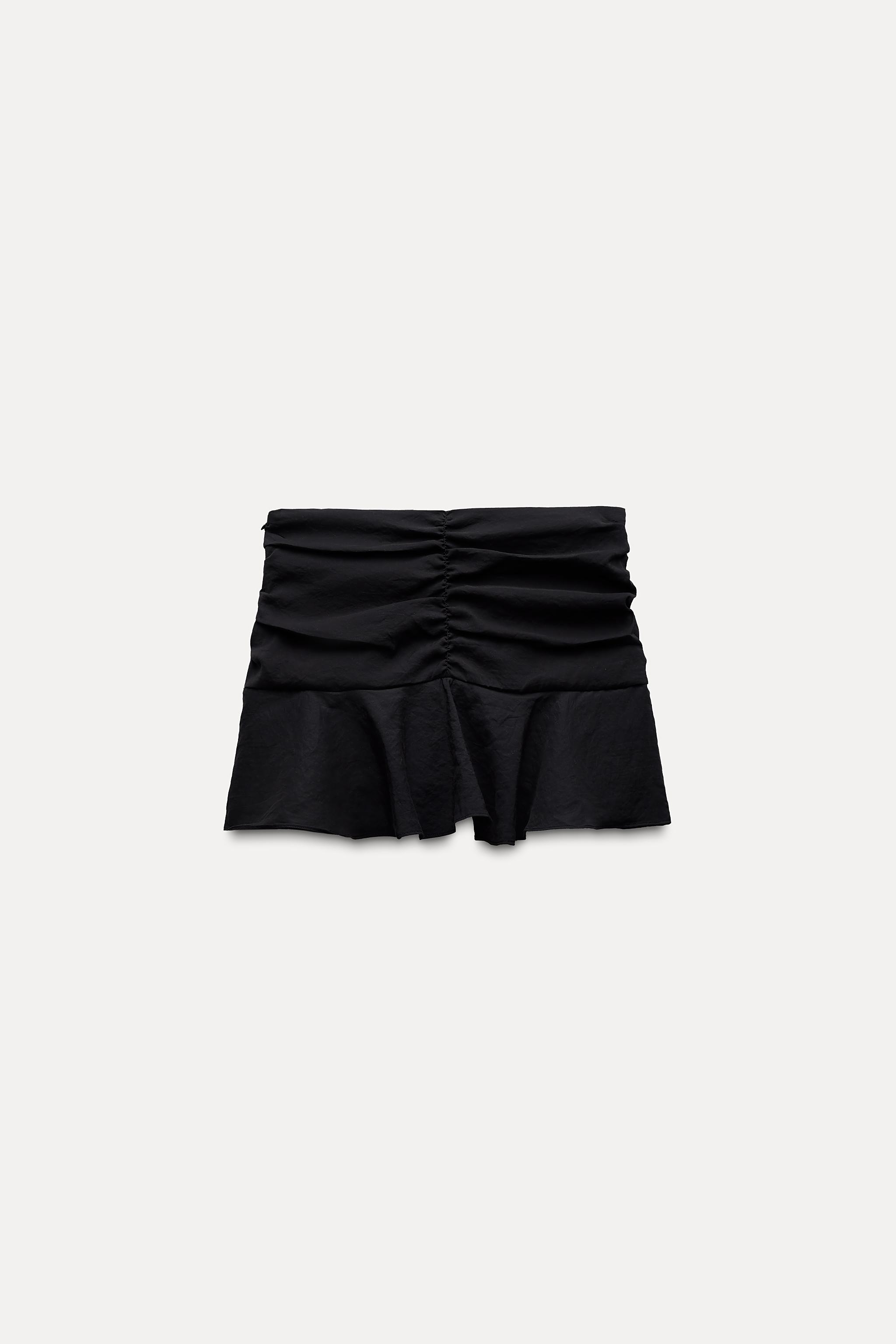 Jupe short noir zara sale