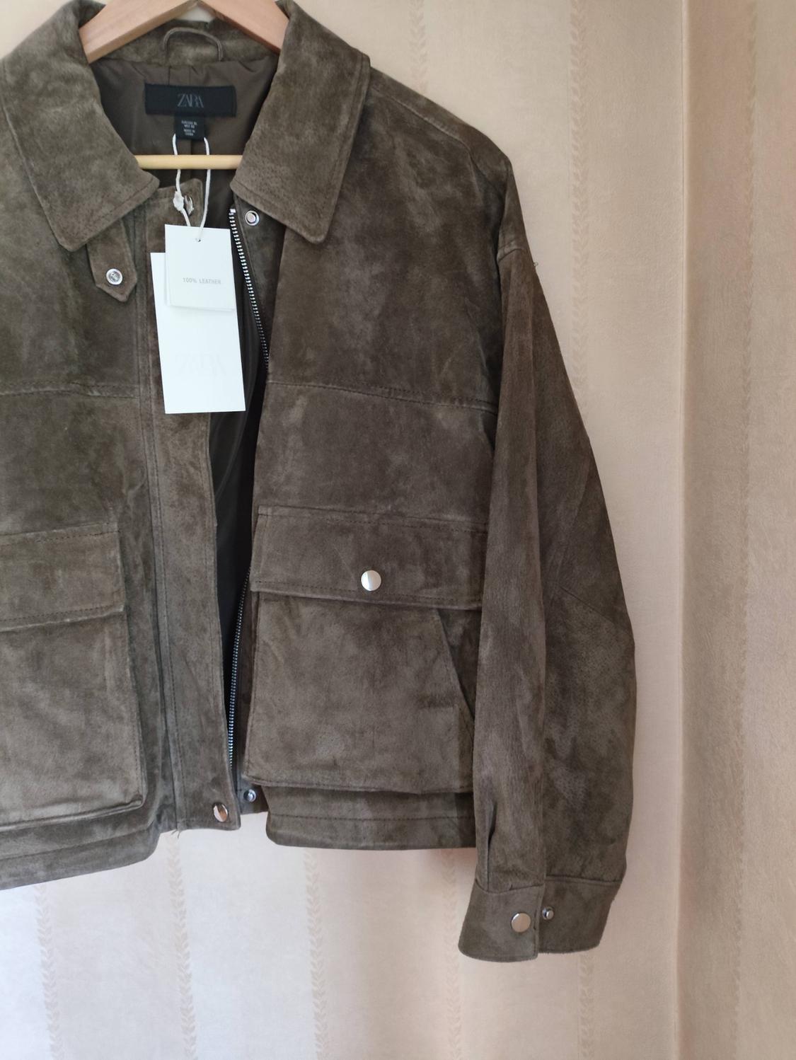 100% LEATHER BOMBER JACKET - Image 4