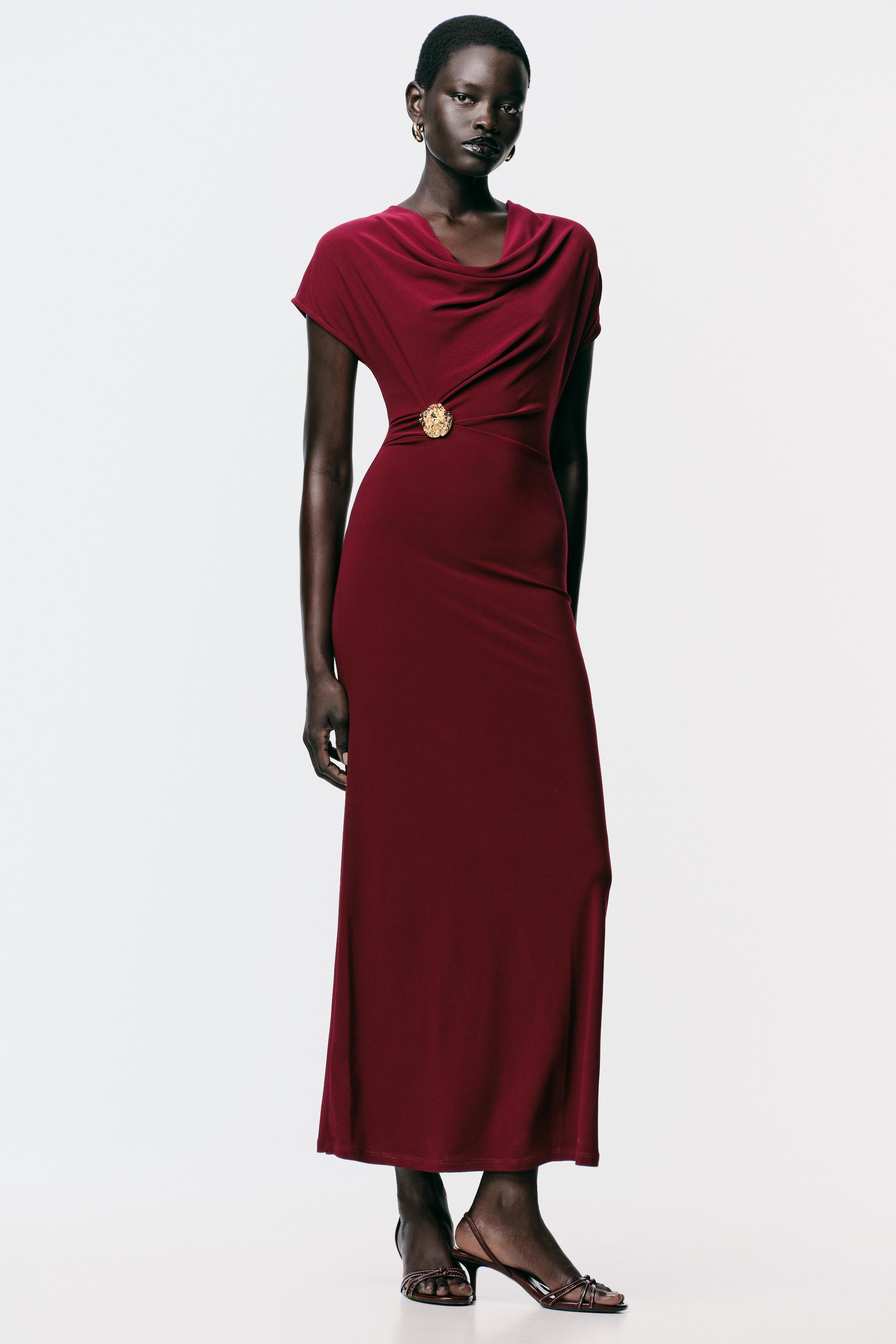ベルベット　スパンコールドレス　成人式　結婚式　zara パーティドレス　y2k スパンコールドレス - レディース | ZARA 日本