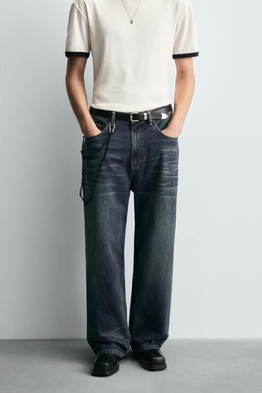 Zara BAGGY FIT JEANS - Blue