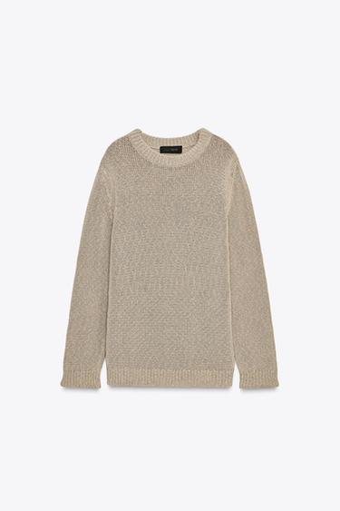 PULL DROIT EN MAILLE - Sable de Zara - Image 3