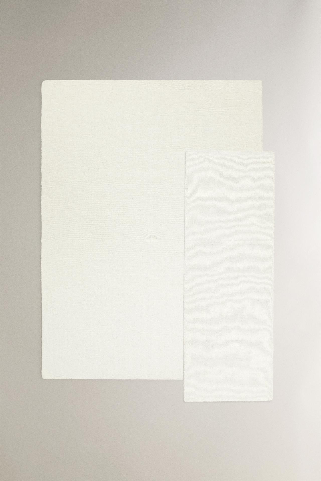 WOOL AREA RUG — Ecru